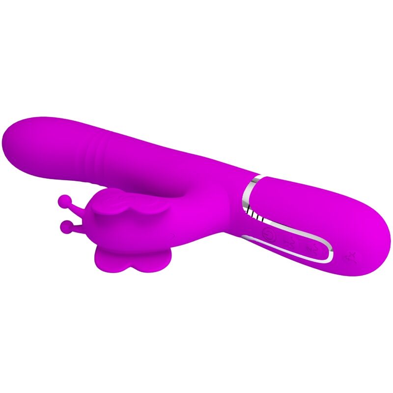 PRETTY LOVE - MULTIFUNCTION RABBIT VIBRATOR 4 IN 1 BUTTERFLY FUCHSIA - NOCTURNA DESIRES
