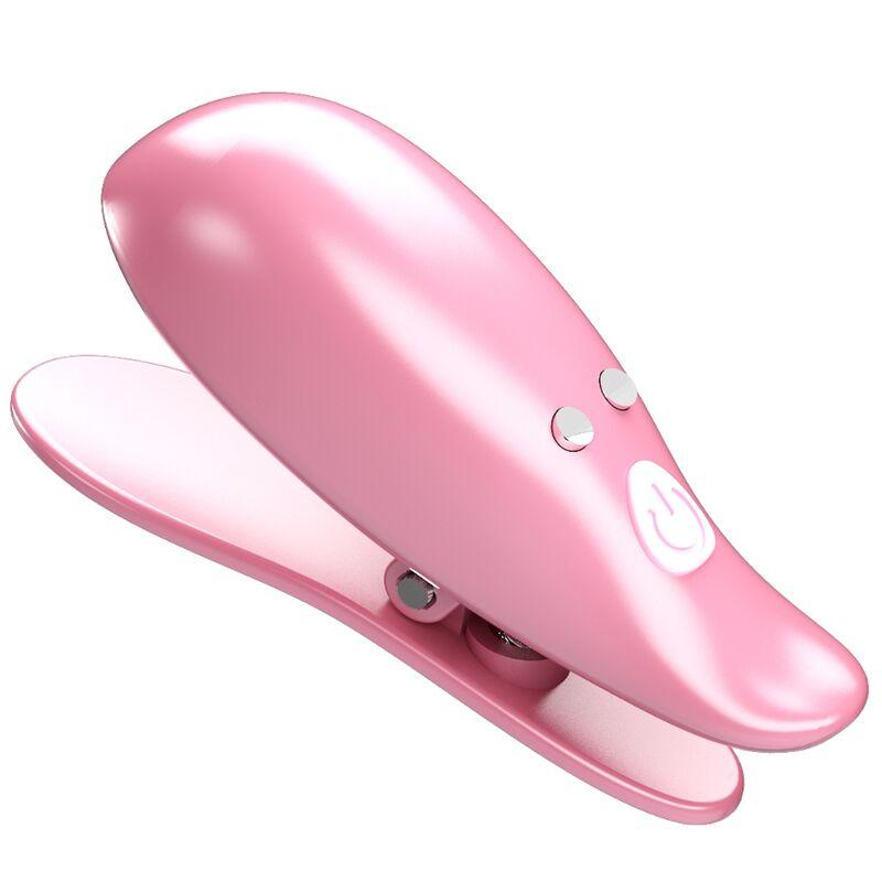 PRETTY LOVE - LEAF VIBRATING NIPPLE CLAMPS PINK - NOCTURNA DESIRES