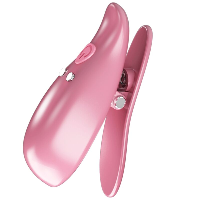 PRETTY LOVE - LEAF VIBRATING NIPPLE CLAMPS PINK - NOCTURNA DESIRES