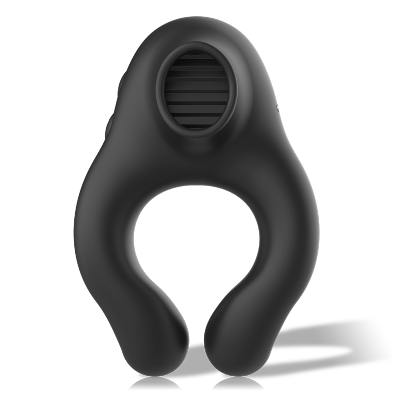 ARMONY - SILICONE VIBRATOR RING 3 MOTORS RECHARGEABLE BLACK - GOLD - NOCTURNA DESIRES