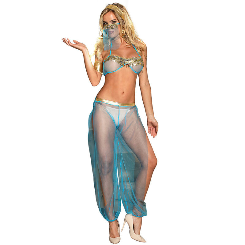 SUBBLIME - INDIA STYLE BLUE LINGERIE SET L/XL - NOCTURNA DESIRES