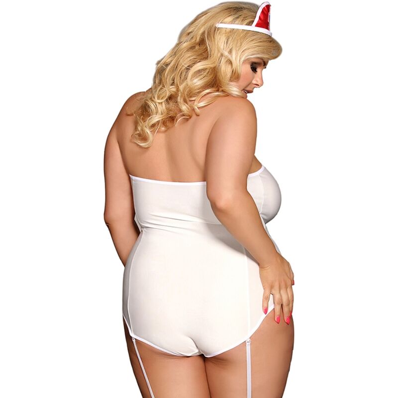 SUBBLIME - SEXY NURSE COSTUME WITH TEDDY L/XL - NOCTURNA DESIRES