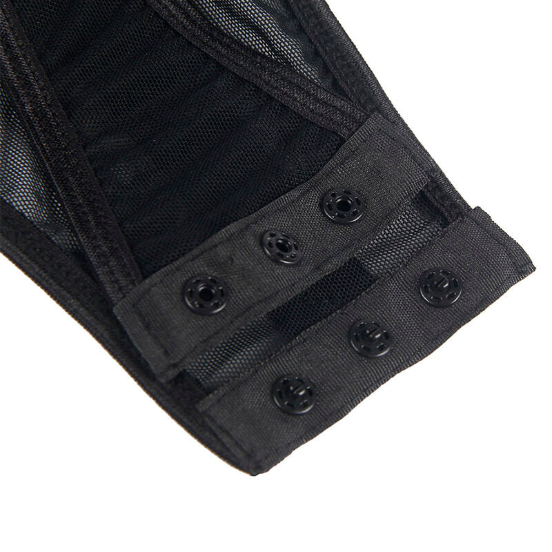SUBBLIME - TEDDY WITH GARTER STRAP DETAIL CHEST BLACK S/M - NOCTURNA DESIRES