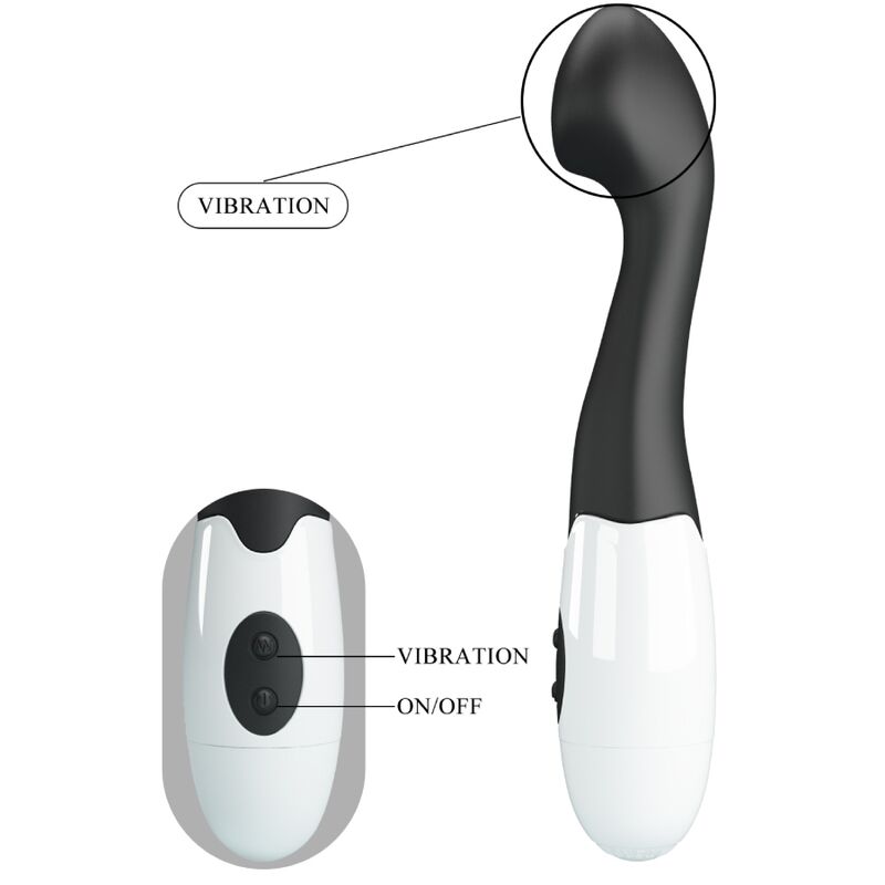 PRETTY LOVE - CHARLES G-SPOT VIBRATOR 30 MODES BLACK - NOCTURNA DESIRES