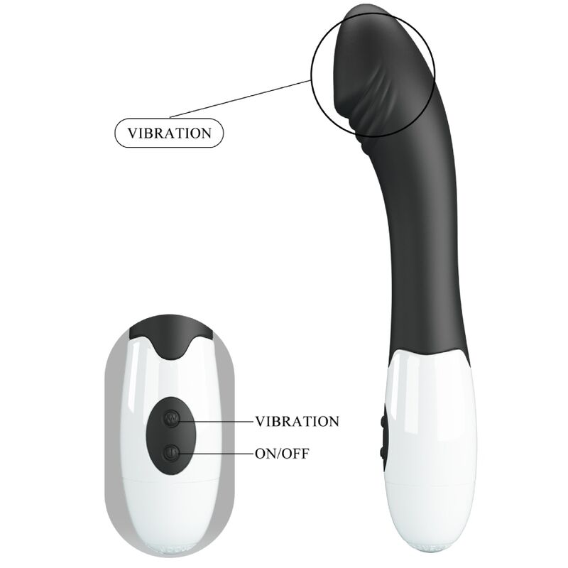 PRETTY LOVE - ELEMENTAL G-SPOT VIBRATOR 30 MODES BLACK - NOCTURNA DESIRES