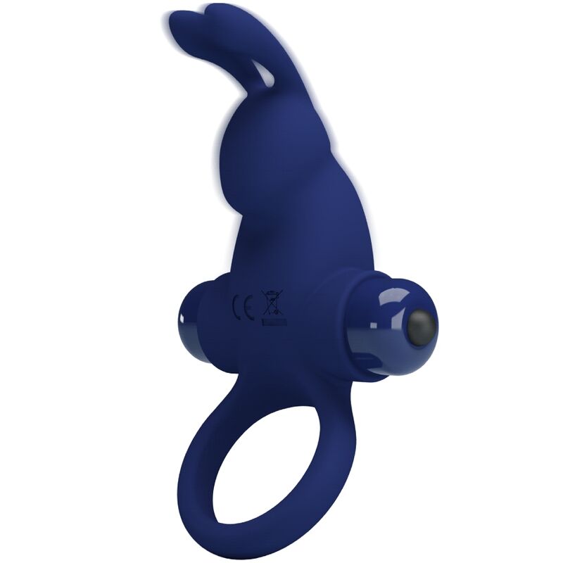 PRETTY LOVE - JIRO RABBIT RING WITH VIBRATION BLUE - NOCTURNA DESIRES