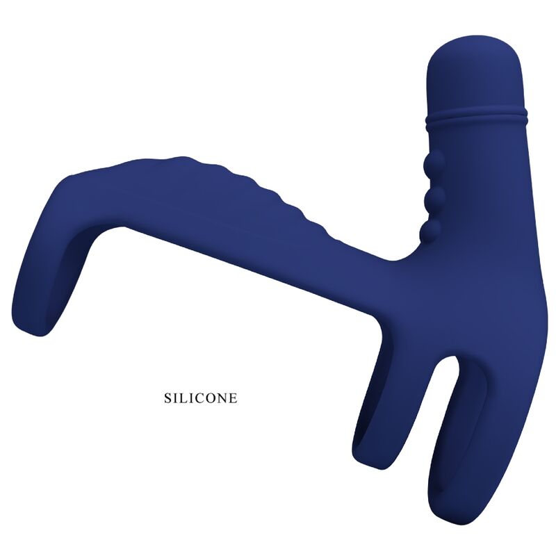 PRETTY LOVE - ELISH VIBRATING RING WITH EXTENSION BLUE - NOCTURNA DESIRES