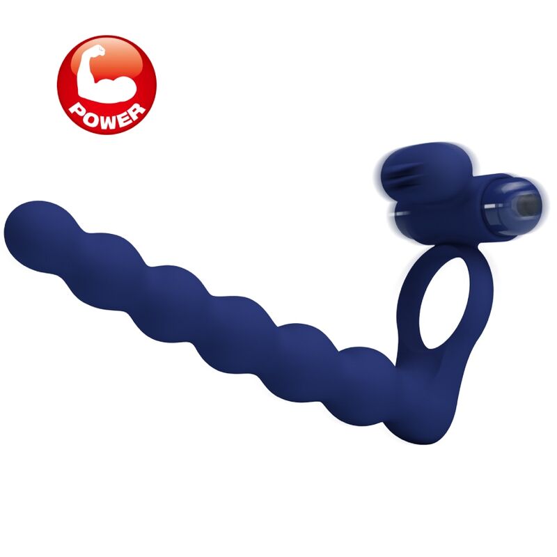 PRETTY LOVE - AJMAL VIBRATING RING WITH PLUG BLUE - NOCTURNA DESIRES