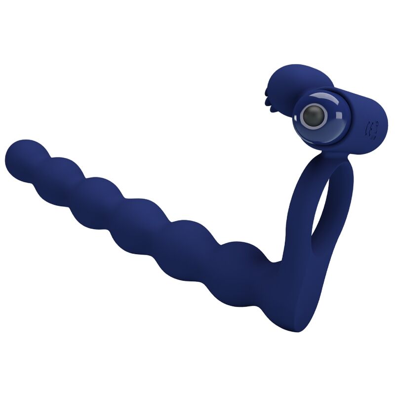 PRETTY LOVE - AJMAL VIBRATING RING WITH PLUG BLUE - NOCTURNA DESIRES
