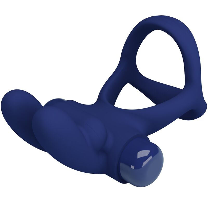PRETTY LOVE - FRANCISCO DOUBLE VIBRATING RING RABBIT BLUE - NOCTURNA DESIRES