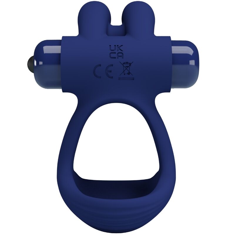 PRETTY LOVE - FRANCISCO DOUBLE VIBRATING RING RABBIT BLUE - NOCTURNA DESIRES