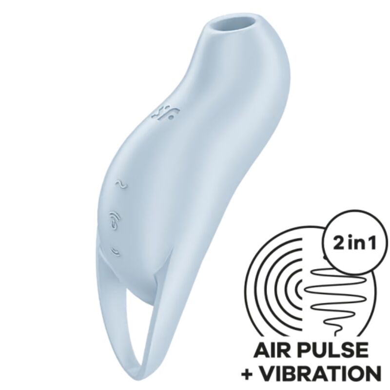 SATISFYER - POCKET PRO 1 CLITORIS STIMULATOR LIGHT BLUE - NOCTURNA DESIRES
