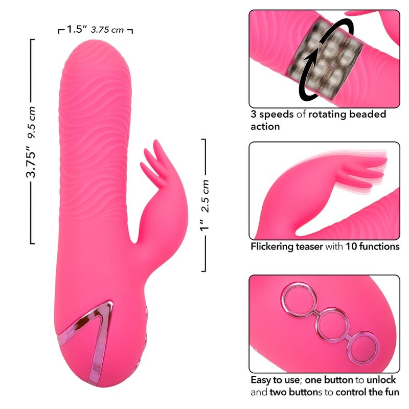 CALEXOTICS - SACRAMENTO SWEETIE VIBRATOR RABBIT PINK BY CALIFORNIA DREAMING - NOCTURNA DESIRES