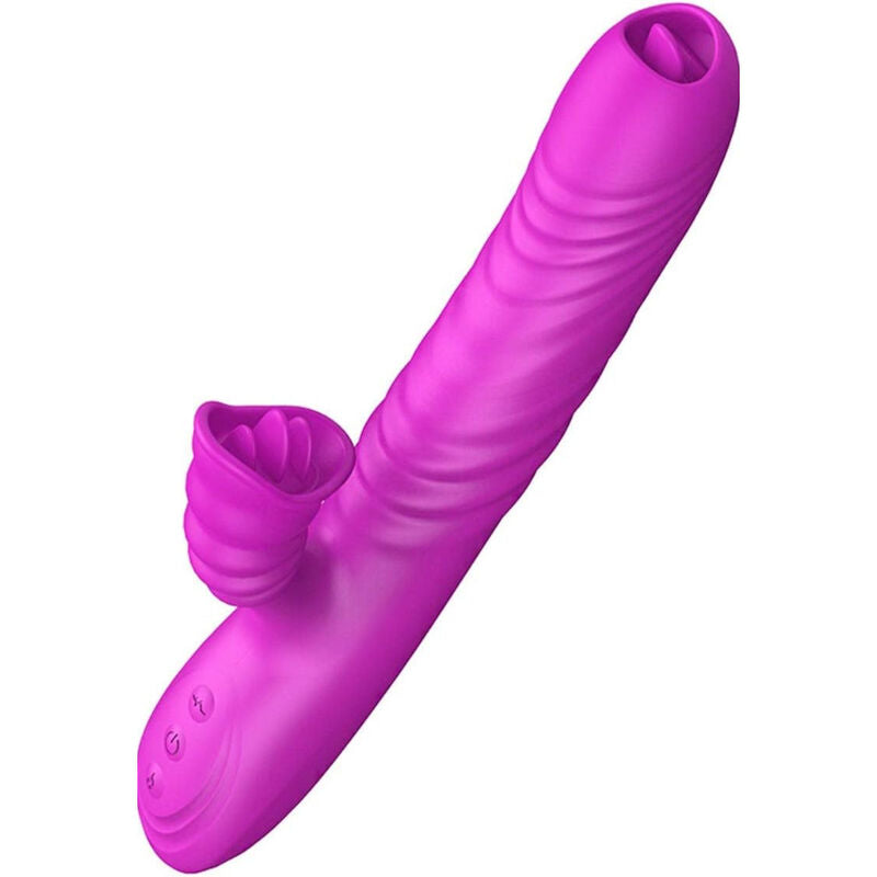 ARMONY - ANGELIA MULTIFUNCTION VIBRATOR DOUBLE TONGUE VIOLET HEAT EFFECT - NOCTURNA DESIRES