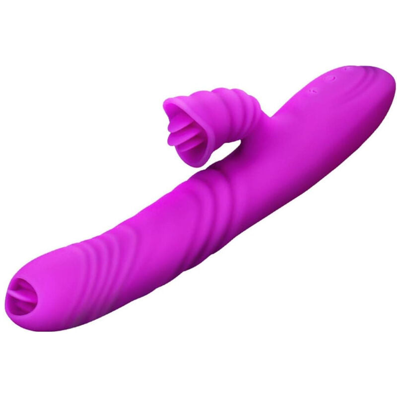 ARMONY - ANGELIA MULTIFUNCTION VIBRATOR DOUBLE TONGUE VIOLET HEAT EFFECT - NOCTURNA DESIRES