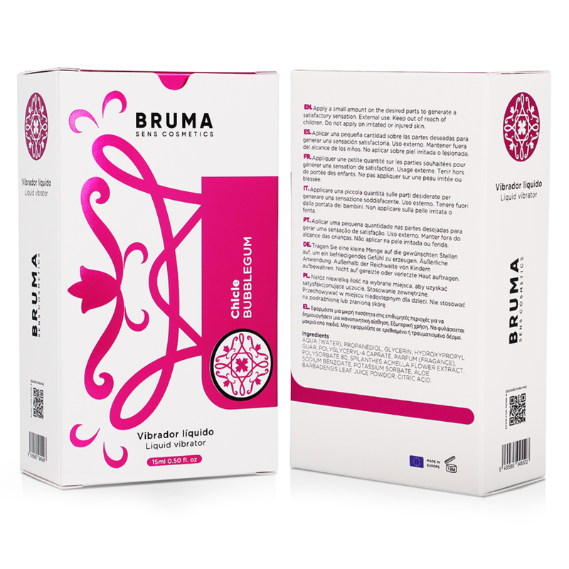 BRUMA - LIQUID VIBRATOR ULTRA SLIDING BUBBLEGUM 15 ML - NOCTURNA DESIRES