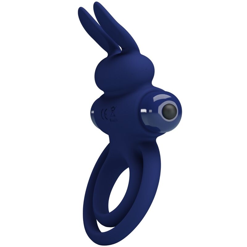 PRETTY LOVE - DAREY DOUBLE VIBRATING RING RABBIT BLUE - NOCTURNA DESIRES
