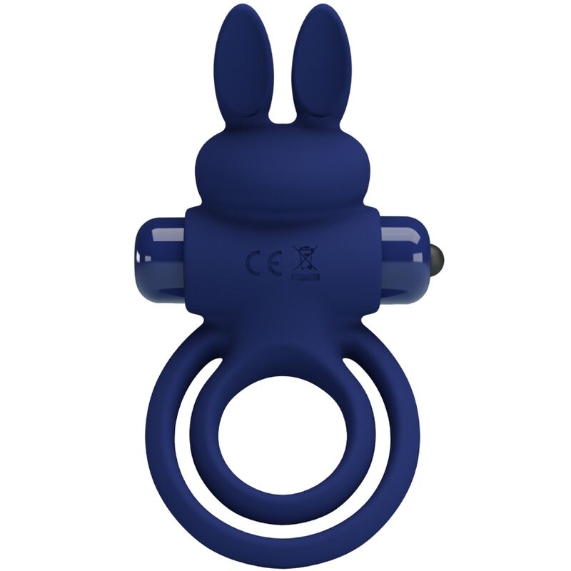PRETTY LOVE - DAREY DOUBLE VIBRATING RING RABBIT BLUE - NOCTURNA DESIRES