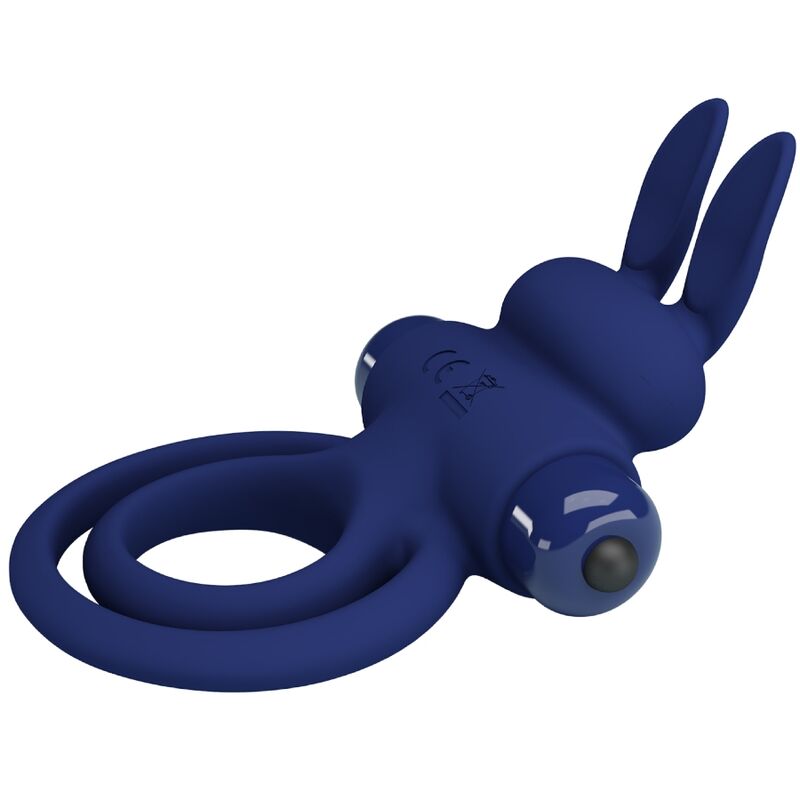 PRETTY LOVE - DAREY DOUBLE VIBRATING RING RABBIT BLUE - NOCTURNA DESIRES