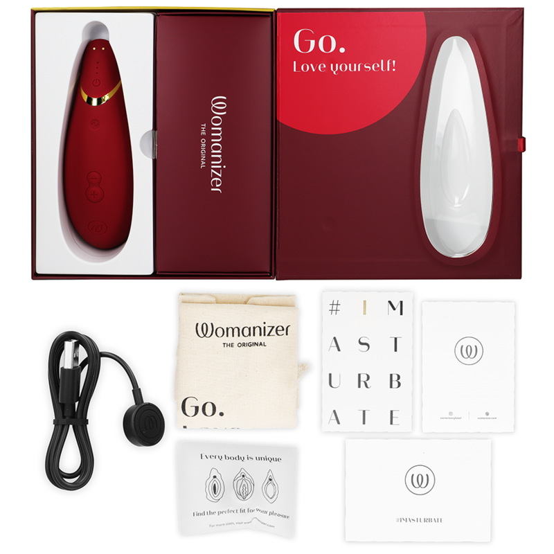 WOMANIZER - PREMIUM 2 CLITORAL STIMULATOR BORDEAUX - NOCTURNA DESIRES