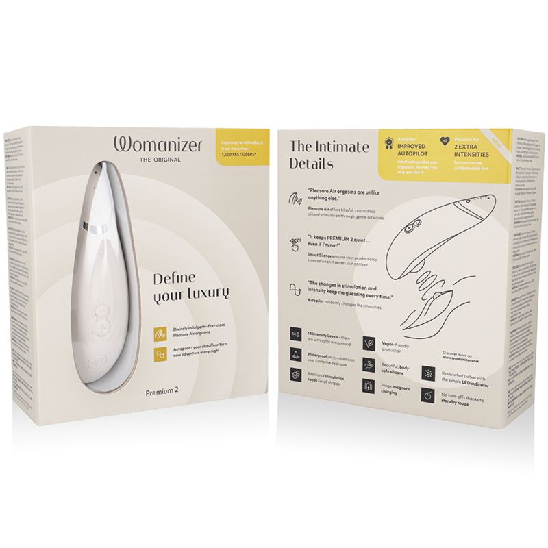 WOMANIZER - PREMIUM 2 CLITORAL STIMULATOR WARM GRAY - NOCTURNA DESIRES