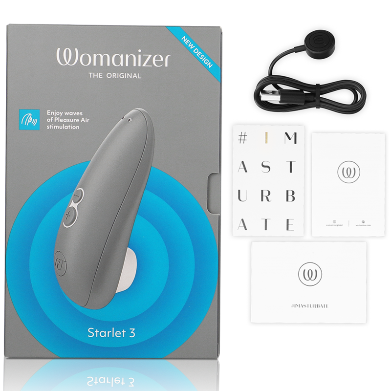 WOMANIZER - STARLET 3 CLITORAL STIMULATOR GRAY - NOCTURNA DESIRES