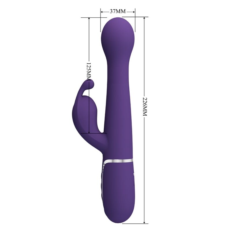 PRETTY LOVE - DEJON RABBIT VIBRATOR 3 IN 1 MULTIFUNCTION PURPLE - NOCTURNA DESIRES