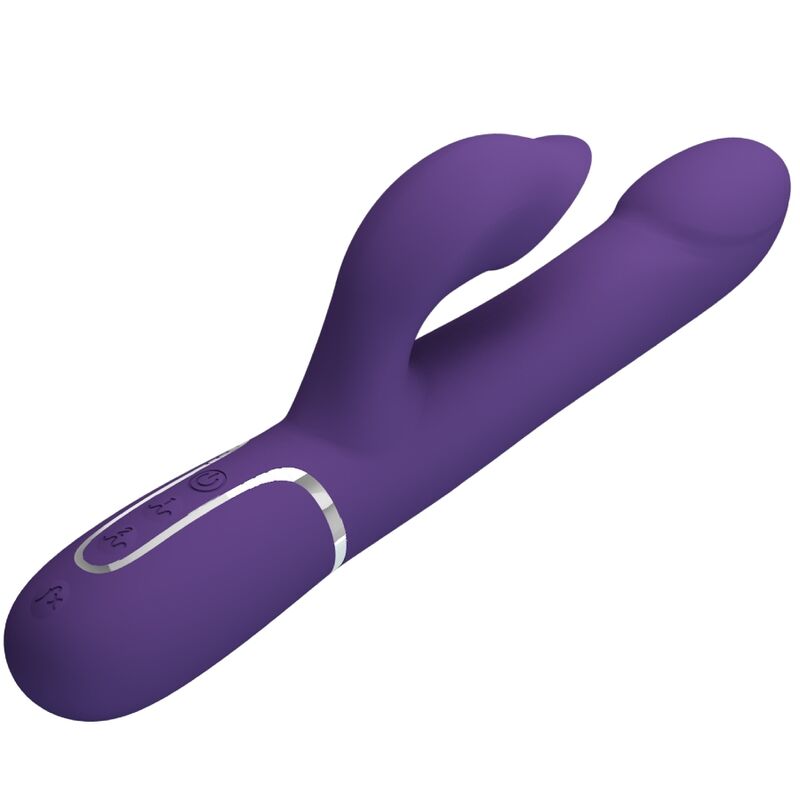 PRETTY LOVE - ZALIN RABBIT VIBRATOR PEARLS 4 IN 1 PURPLE - NOCTURNA DESIRES