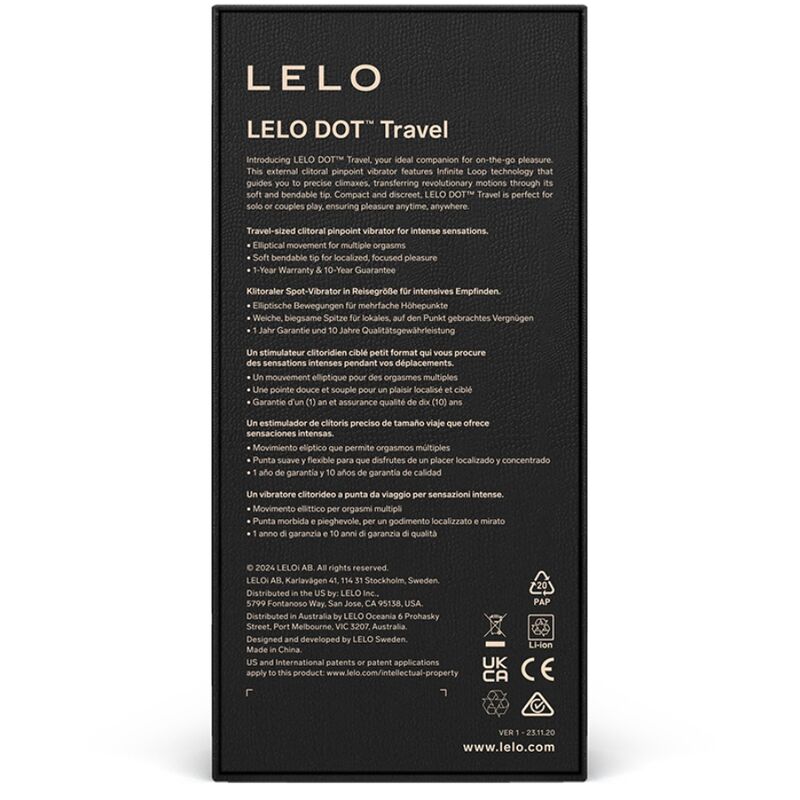 LELO - DOT TRAVEL CLITORIS STIMULATOR PURPLE - NOCTURNA DESIRES