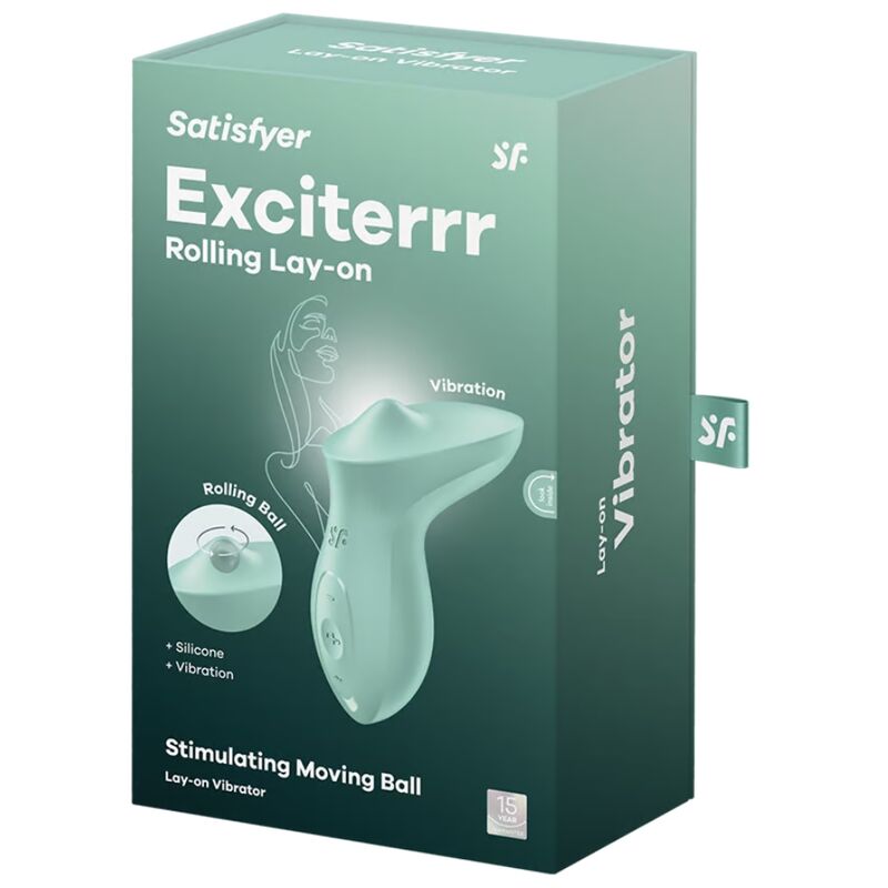 SATISFYER - EXCITERRR LAY-ON CLITORIS MINT VIBRATOR - NOCTURNA DESIRES