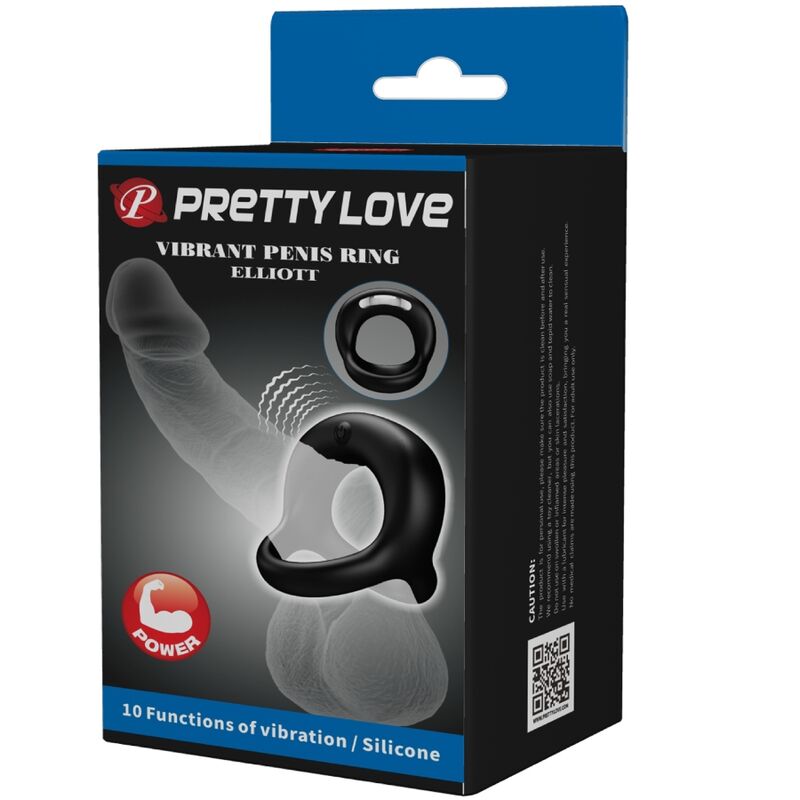 PRETTY LOVE - ELLIOTT BLACK VIBRATOR RING - NOCTURNA DESIRES