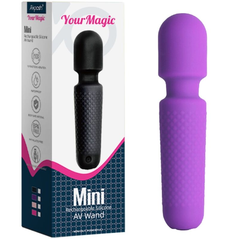 ARMONY - YOUR MAGIC MASSAGER & VIBRATOR RECHARGEABLE 10 VIBRATIONS WAND DOTS PURPLE - NOCTURNA DESIRES