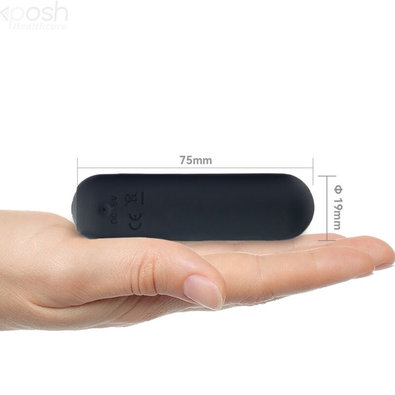 ARMONY - SPLASH HAHA VIBRATOR BULLET SILICONE 10 VIBRATIONS 75 X 19 CM BLACK - NOCTURNA DESIRES