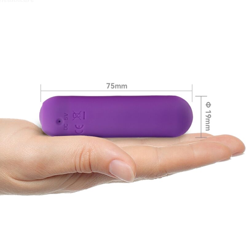 ARMONY - SPLASH HAHA VIBRATOR BULLET SILICONE 10 VIBRATIONS 75 X 19 CM PURPLE - NOCTURNA DESIRES