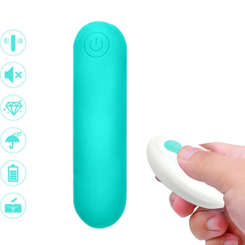 ARMONY - SPLASH JOLINE VIBRATOR BULLET SILICONE REMOTE CONTROL 10 VIBRATIONS 65 X 15 CM GREEN - NOCTURNA DESIRES