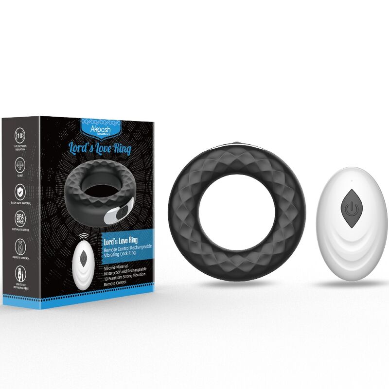 ARMONY - LORD'S LOVE RING VIBRATOR REMOTE CONTROL BLACK - NOCTURNA DESIRES