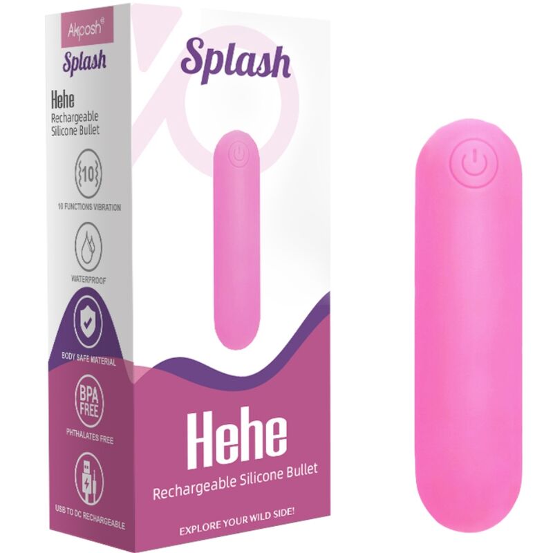 ARMONY - SPLASH HEHE VIBRATOR BULLET SILICONE 10 VIBRATIONS 65 X 15 CM PINK - NOCTURNA DESIRES