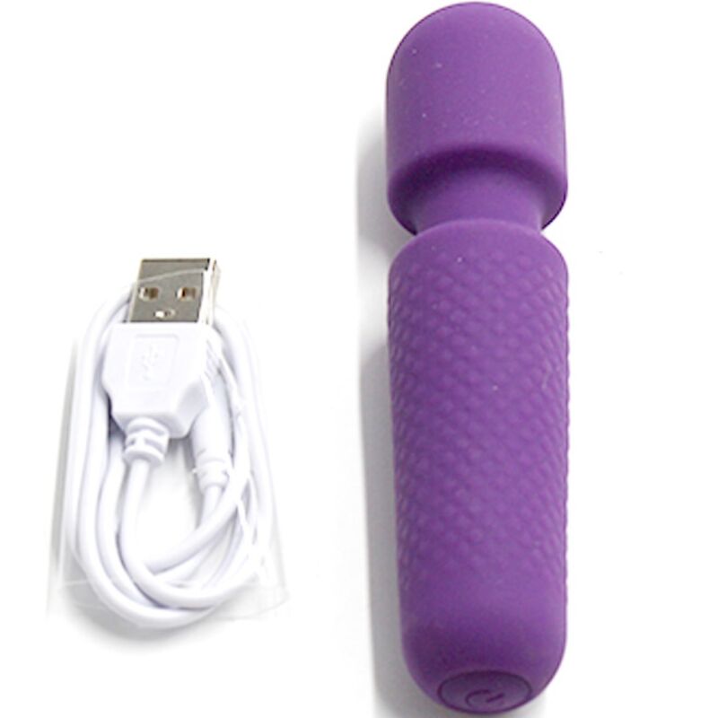 ARMONY - YOUR MAGIC MASSAGER & VIBRATOR RECHARGEABLE 10 VIBRATIONS WAND DOTS PURPLE - NOCTURNA DESIRES