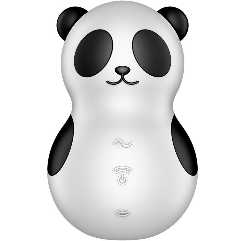 SATISFYER - POCKET PANDA STIMULATOR & VIBRATOR BLACK AND WHITE - NOCTURNA DESIRES