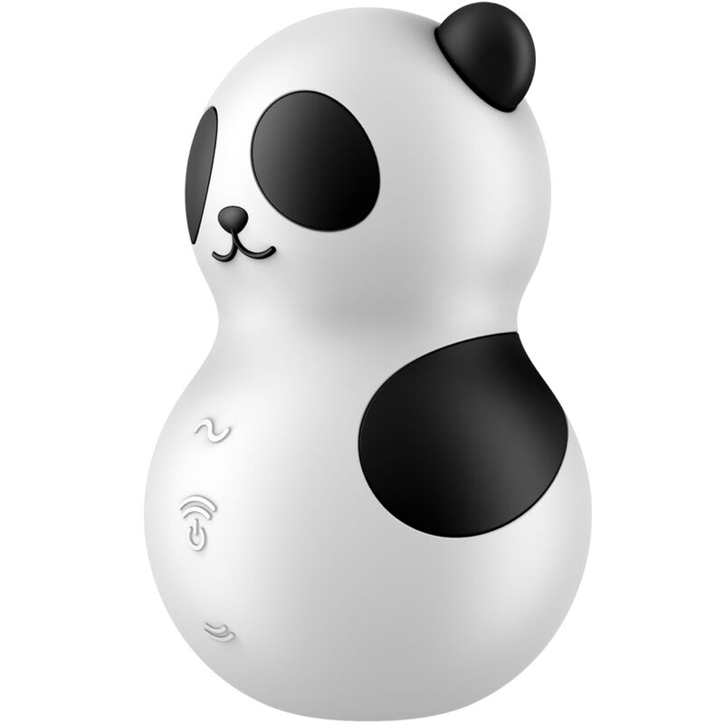 SATISFYER - POCKET PANDA STIMULATOR & VIBRATOR BLACK AND WHITE - NOCTURNA DESIRES
