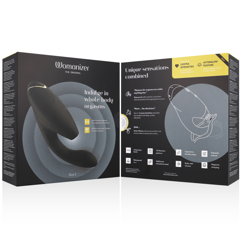 WOMANIZER - DUO 2 STIMULATOR BLACK - NOCTURNA DESIRES