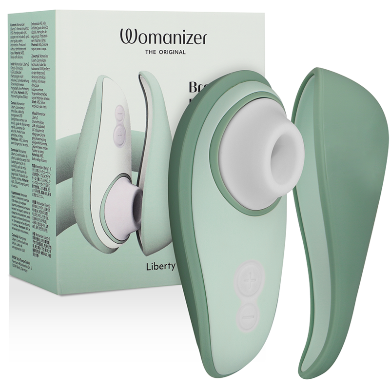 WOMANIZER - LIBERTY 2 CLITORIS STIMULATOR & SUCTION LIGHT GREEN - NOCTURNA DESIRES