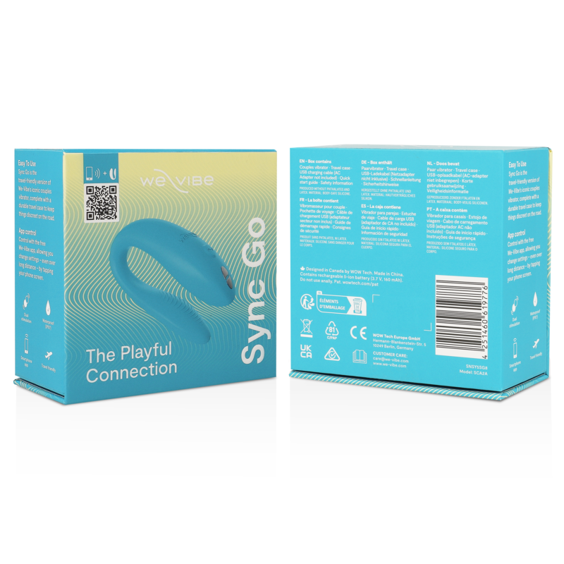 WE-VIBE - SYNC GO DUAL STIMULATOR TURQUOISE - NOCTURNA DESIRES