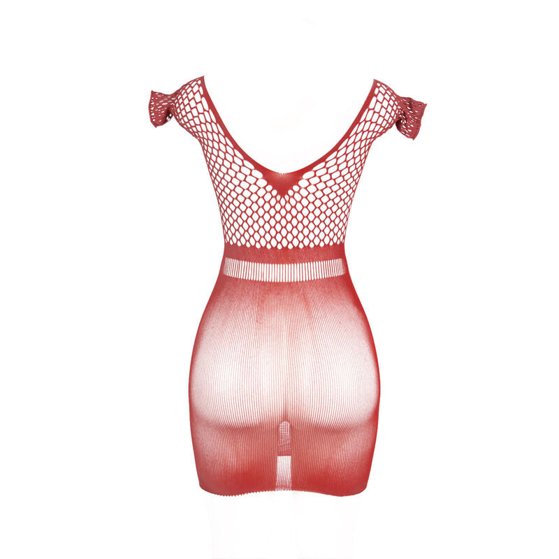 SUBBLIME - 951924 SHORT RED CROCHET GRILL DRESS ONE SIZE - NOCTURNA DESIRES