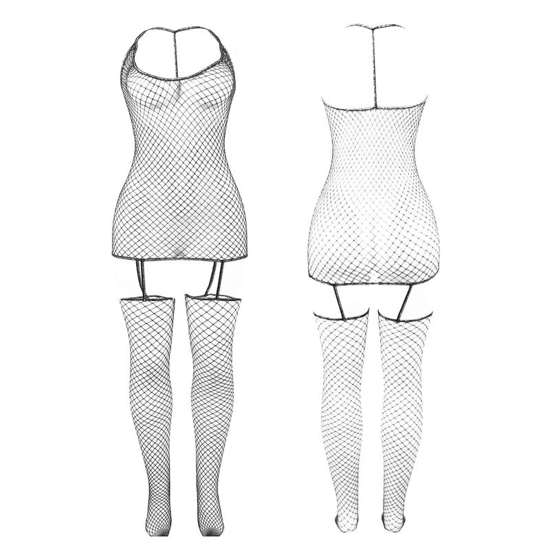 SUBBLIME - 951955 SHINY FISHNET BODYSTOCKING ONE SIZE - NOCTURNA DESIRES