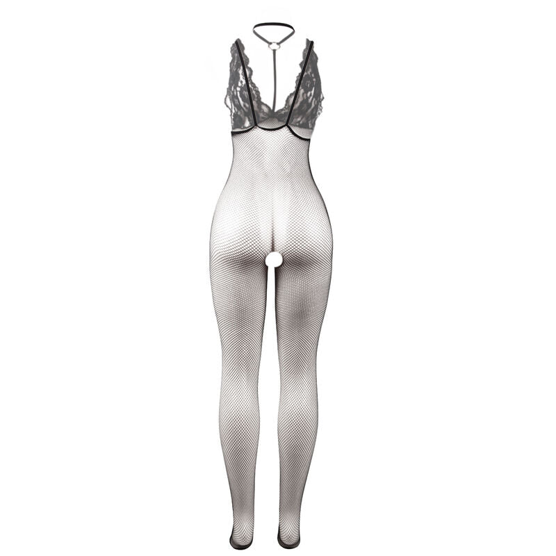 SUBBLIME - 951993 BLACK TRANSPARENT FISHNET CROTCHLESS BODYSTOCKING ONE SIZE - NOCTURNA DESIRES