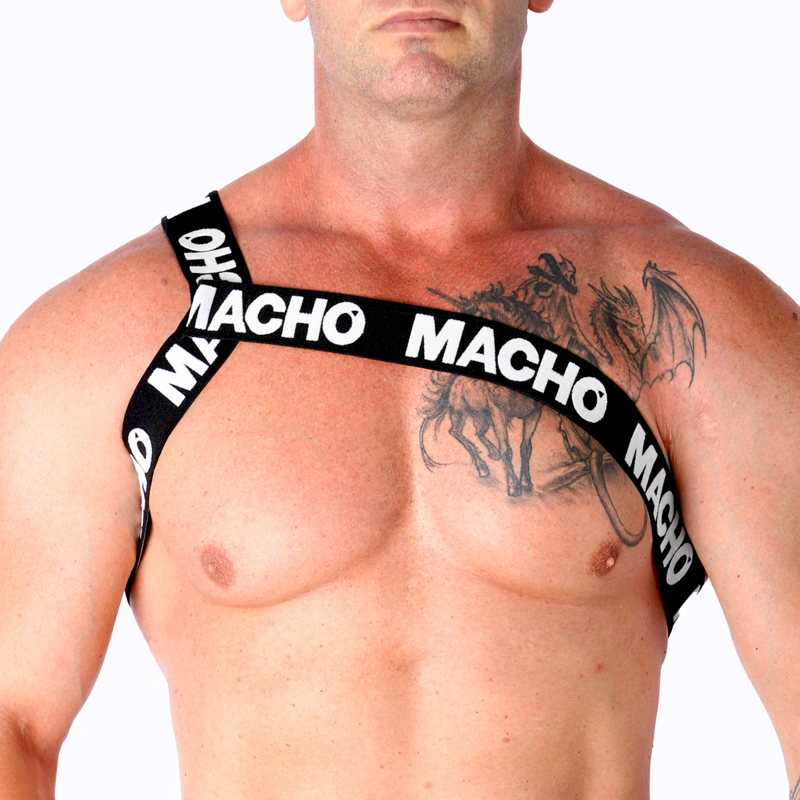 MACHO - ROMAN HARNESS WHITE L/XL - NOCTURNA DESIRES