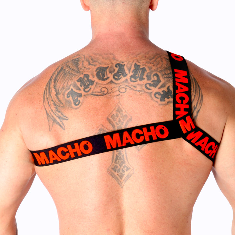 MACHO - ROMAN HARNESS RED L/XL - NOCTURNA DESIRES