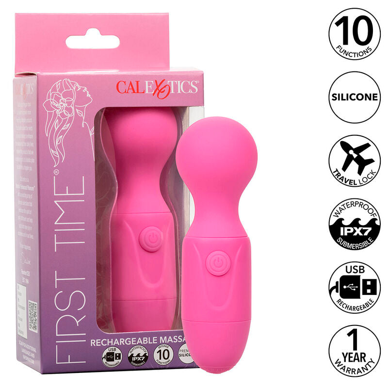 CALEXOTICS - FIRST TIME RECHARGEABLE MASSAGER 10 VIBRATIONS PINK - NOCTURNA DESIRES