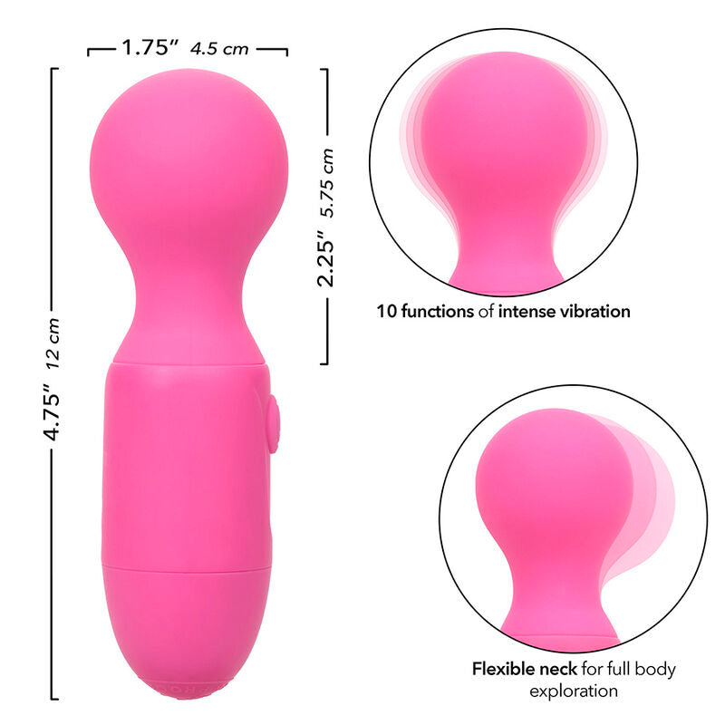 CALEXOTICS - FIRST TIME RECHARGEABLE MASSAGER 10 VIBRATIONS PINK - NOCTURNA DESIRES
